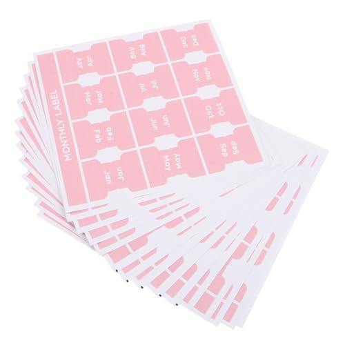 Pegatinas de índice mensual rosa para organizar tu agenda de oficina