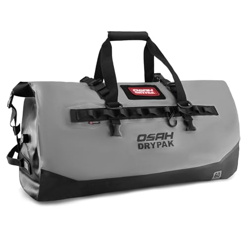 Image of OSAH DRYPAK Waterproof Duffel Bag 25L /40L /60L - Heavy-Duty Motorcycle Tail Bag, Roll-Top Dry Bag for Travel, Camping, Boating, Kayaking, Outdoor Adventure