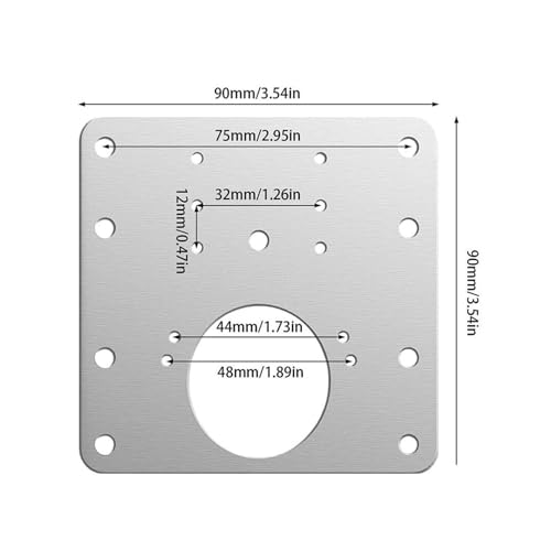 Plaque de réparation de charnière d'armoire en acier inoxydable durable