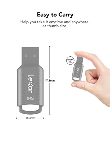 Image of Lexar V400 64GB USB 3.0 Flash Drive, Read Speed up to 100MB /s High Speed Reliable Thumb Drive, Portable Plug and Play USB Memory Stick for PC /Mac /Laptop /Desktop Computer /External Storage