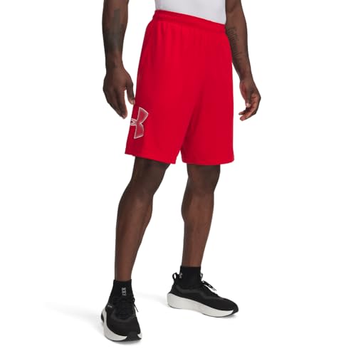 Image of Under Armour Men's Tech GraphicDISC 10 inch Shorts, (603) Red / / White, 3X-Large