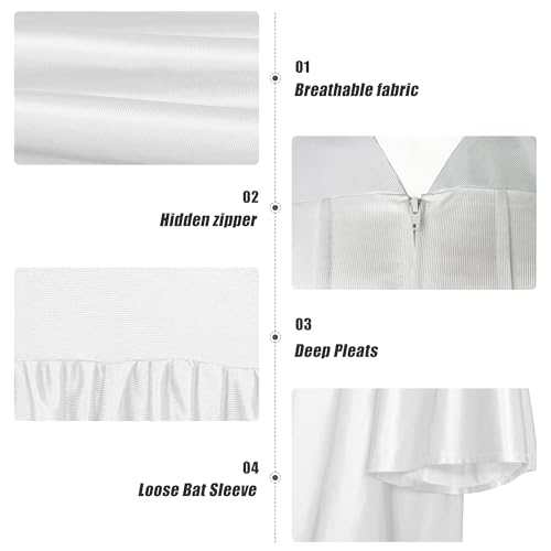 Unisex Shiny Graduation Gown Robe for High School and Bachel or Choir Robe for Confirmation Baptism3