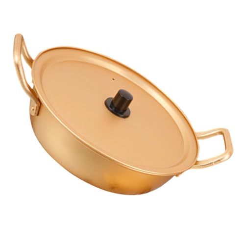 Beaupretty ラーメン鍋 アルミ製ダブルハンドル調理鍋 直火対応 一人用キッチンポット 即席麺 スープ 鍋料理に