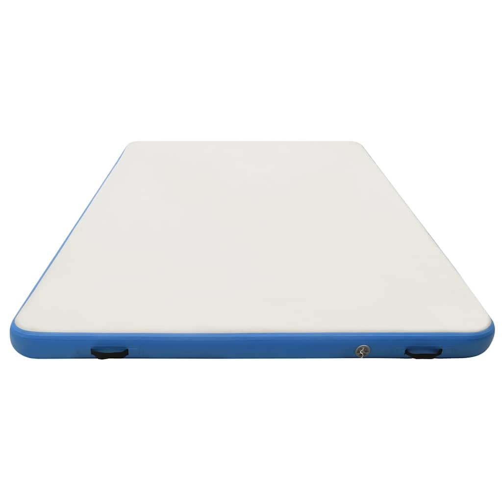 Flotador hinchable azul blanco 300 x 150 x plataforma de piscina ligera y duradera para actividades acuáticas, camping, exteriores, fiestas en el mar, tomar el sol, PVC resistente, incluye