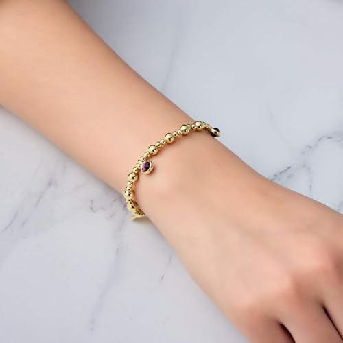 Bracelet pierre de naissance juin or 18k cadeau idéal avec citation - 3