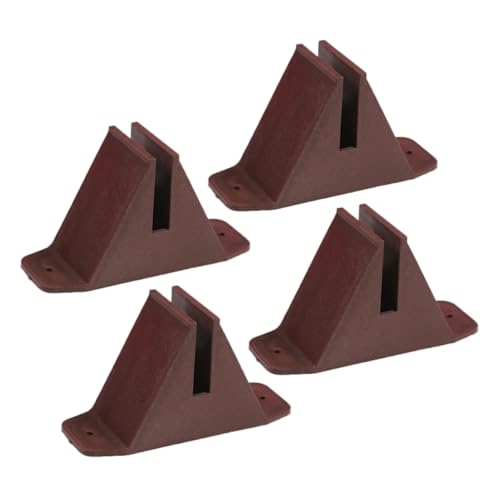 Sosoport 4pcs Fence Parts Pet Playpen Cage Fence Base Pet Fencing Base for Small Fence Garden Fence Support Fence Supplies Fence Post Pet Stuff Fence Holder White Stand Bracket Set Plastic