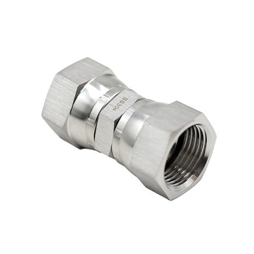 Image of HFS(R) 3 /4 inch Female JIC Swivel x 3 /4 inch Female JIC Swivel Nut Union Stainless Steel 304