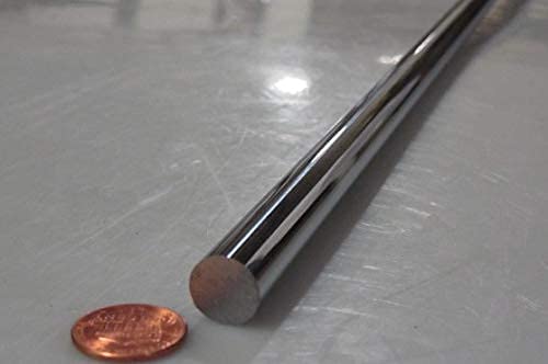 Chrome Plated 1045 Carbon Steel Shaft .500" (1/2") Diameter x 12" Long 1 pc