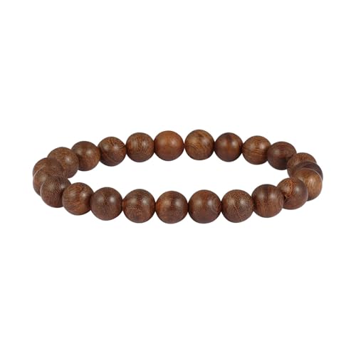 Pulsera de madera stretch unisex MILAKOO 8mm miniatura 1