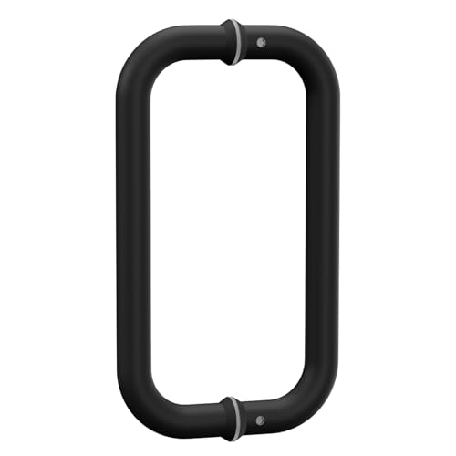 LVYIHAN 8" Matte Black Glass Shower Door Pull Handle Double Sided