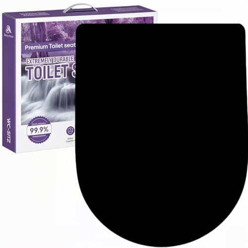 Abattant WC avec Frein de Chute Forme D, Couvercle WC Blanc, Lunette WC, Siège Toilette Famille, Lunette WC avec Fermeture Douce, Abattant WC Déclipsable,...