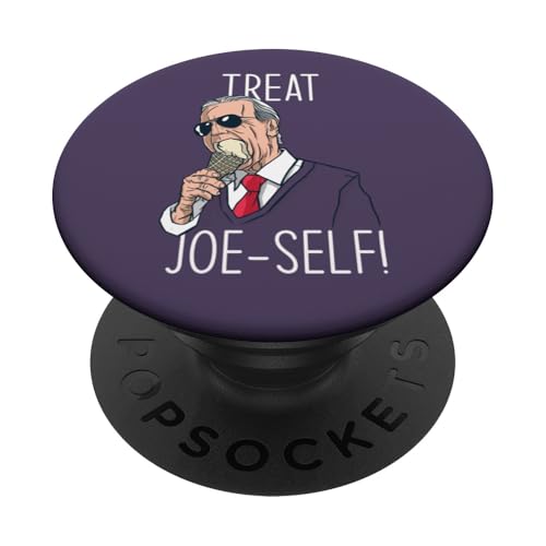 TREAT JOE-SELF Presidente Joe Biden mangia gelato Funny Meme PopSockets PopGrip Adesivo
