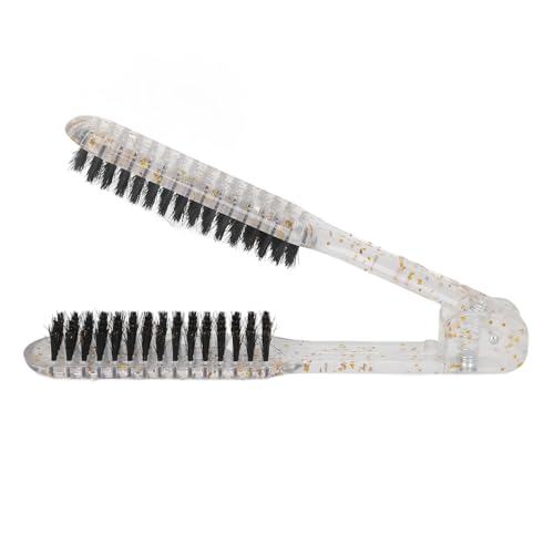 Plancha para el cabello Asixxsix con peine cepillo de doble cara, diseño hueco y transpirable para secado rápido, cepillo alisador con mango ergonómico y propiedades antiestáticas para uso profesional miniatura 6