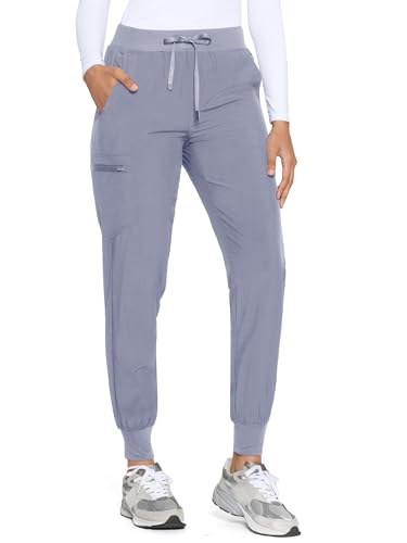 Image of COZYFIT Womens Scrub Pants - Soft Stretch Yoga Style with 5 Pockets, Slim Fit Jogger Scrubs Pants for Women