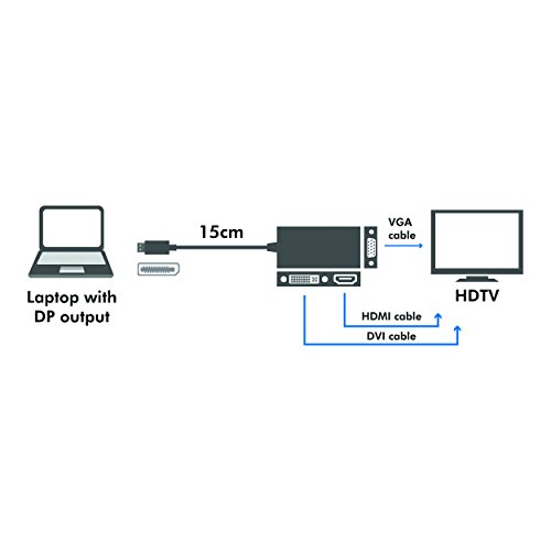 Adaptateur DisplayPort multifonction convertisseur vidéo noir - 5