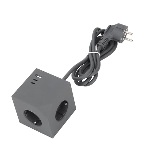 GLOGLOW Regleta Cúbica con Base Magnética, 3 Tomas de Corriente, 2 Puertos USB-C PD20W y 1 Puerto USB-A, Cable de 1,5 M para Estación de Carga en el Escritorio de la Oficina en casa.