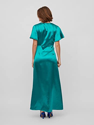 Robe maxi Vila Visittas : robe longue fluide col v et manches courtes - 5
