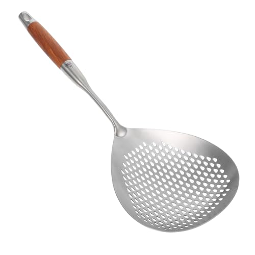 MUCKLILY Handheld Stainless Steel Sieve Strainer with Handle Colander Spoon for Cooking Frying and Draining for Home Kitchens and Restaurants