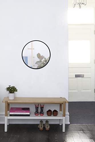 Umbra Hub 24” Circular Mirror by Umbra ­­– Round Mirror for Entryways, Washrooms, Living Rooms and More, Black