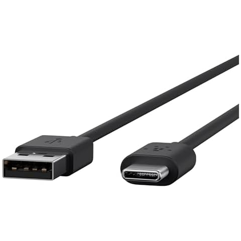 Auloea USB C Cable[1-Pack,2FT], Type C Fast Charging Cord Durable Compatible with Samsung Galaxy Android Cell Phone Charger Cable Compatible V01/V06 Black Cover