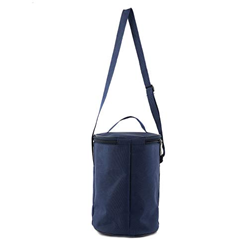 Image of Kuber Industries Canvas Waterproof Lunch Carry Bag, Suitable for 3 Compartment (Blue) -CTKTC039121