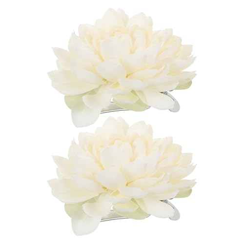 Warmhm Alzapaños de Flores para Cortinas de Color Claro, Clips Decorativos Fáciles de Usar de Plástico y Metal, 2 Piezas para Cortinas en Hogar y Hotel