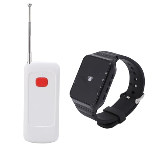 Wireless Pager System Wireless Call Transmitter RF Wireless Technology 998 Channels Wrist Watch Receiver IPX4 for Home School Restaurant