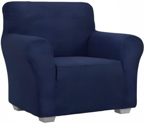 Miniatura 8 de JIVINER Funda súper elástica para silla con brazos de tela jacquard a cuadros pequeños, funda suave y antideslizante para sofá, protector de muebles