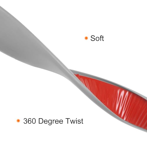 QUARKZMAN U-Form Kantenband 23/32 x 16.4ft (18mm x 5000mm) Selbstklebendes TPE Flexibles Furnierkantenband Kantenschutz für Möbel, Schränke, Tische, Reparatur, Grau