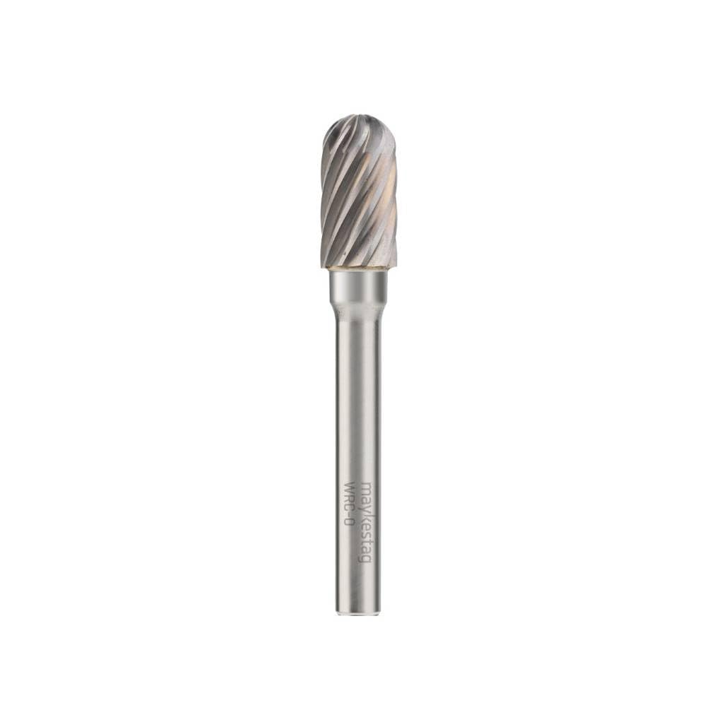 Fresa giratoria HM varilla cilíndrica con forma de bola - acero inoxidable D. 12 x Lt. 70 x Lu. 25 x Q. 6 mm. Diamwood