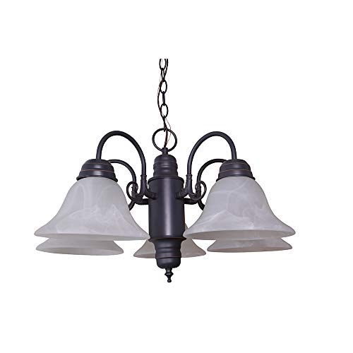 Design House 514455 Millbridge Traditional 5-Light Indoor Dimmable Chandelier With Alabaster Glass Shades For Entryway Foyer Dining Room thumb #6
