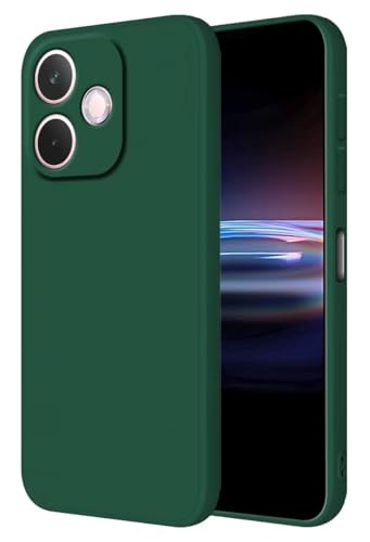 HONLEN Funda Compatible para OPPO A5 Pro 5G / OPPO A5 Pro (4G) Case, (6.67' Inches) Líquida TPU Silicona Cover con Anti-Rasguño, Cáscara Suave Cubierta Verde Oscuro
