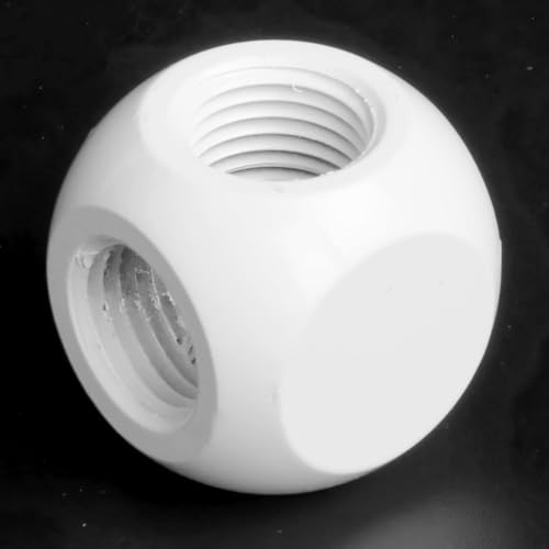 Image of dracaena.io 2 pack G1 /4 inch thread, 5-way ball fitting extender or connector for the computer water cooling system, durable brass /copper material, White