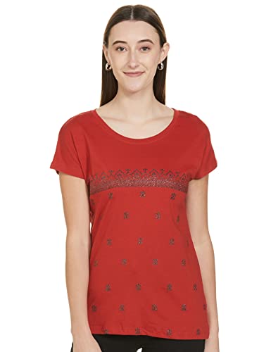 Image of Max Women Regular Fit Printed Round Neck T-Shirt