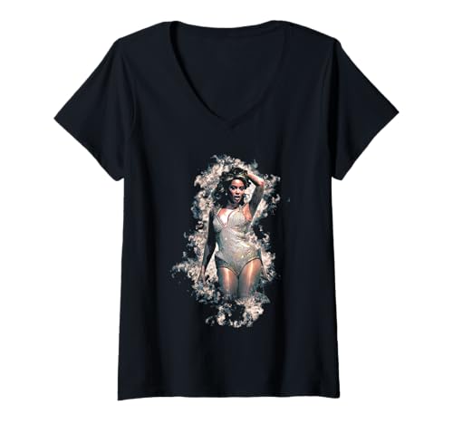 Photo de Femme Robe argentée Beyonce 2009 T-Shirt avec Col en V