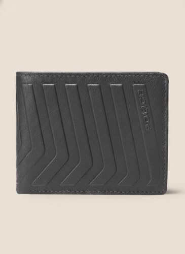 Image of Police Ricco Men's Slim Wallet | Genuine Stone Leather | Compact & Stylish Everyday Wallet