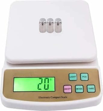 U UZAN 1gm to 10kg Electronic Kitchen Weighing Scale (White)