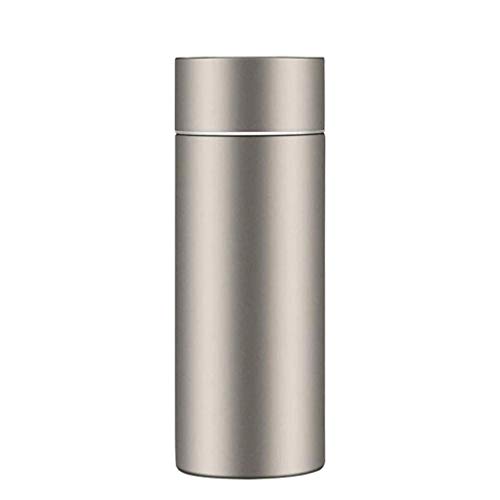 SLM-max Taza de Agua portátil,Botella de Agua Termo de Titanio con Taza aislada al vacío Regalos de Empresa 410 ml - A…