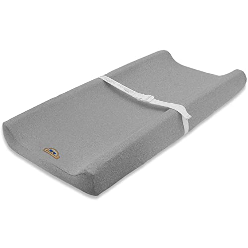 Super-Soft-and-Stretchy-Changing-Pad-Cover-2pk-by-BlueSnail-Heather-Grey