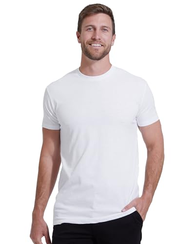 Image of True Classic Mens T-Shirts - Short Sleeve Crew Neck T Shirts for Man, Cotton Blend Plain Novelty Men's T-Shirts
