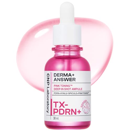 CNP PDRN + Tranexamic Acid Serum, Pink Toning Skin Booster, Niacinamide & Micro-spicules, for Glass Skin, Korean Skin Care, 1. 01 fl. oz.