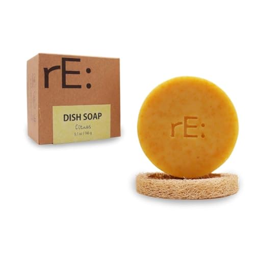 Eco-Friendly Dish Washing Soap Bar with Loofah Holder