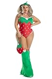 Party King Women's Plus Size Sassy Strawberry Costume, Size 2X