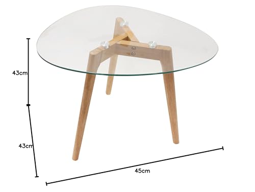 Miniatura 3 de Home Deco Factory - Hd3212 Mesas Nido - Diseñadas Para La Modularidad Del Espacio - Vidrio Templado Transparente - Dimensiones 60 X 45 X 43 Cm Y 50 X 38 X 40 Cm