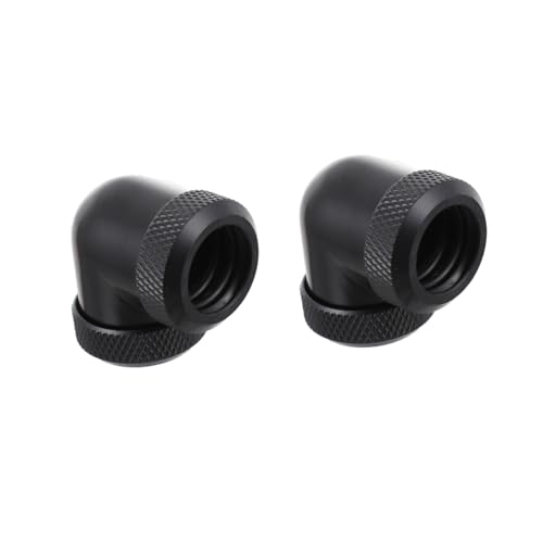 Conector 14mm refrigeración agua 90° con acabado premium y triple O-ring de máxima resistencia