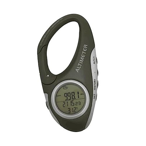 OSOLADY Handheld Altimeter Carabiner Barometer for Outdoor Activities Lightweight Temperature and Pressure Gauge for Mountain Climbing and Camping Predict Weather Conditions Up