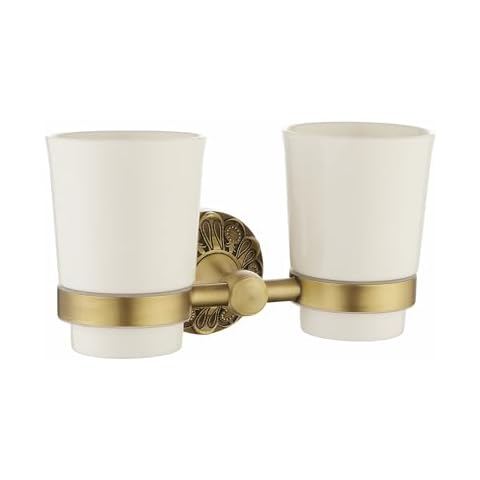 Lucyound Antique Gold Wall Mounted Toothbrush Holder Cover