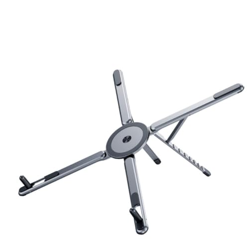 Image of Magnetic Foldable Mobile Stand for Table, 4-in-1 Aluminium Alloy Phone Holder, Tablet Stand, Laptop Stand & Portable Magnetic Desk Stand for Mobile Phone, Tablet, Laptop, Travel & Office Use