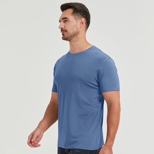 Image of netdraw Men's Ultra Soft Bamboo Viscose Cotton T-Shirt S-3XL | Moisture Wicking, Lightweight, Cool-Touch, Everyday Casual, Lounge, Sleep & Undershirt