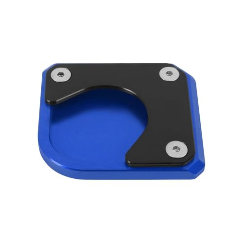 Erweitertes Upgrade Motorrad Ständer Verlängerung Platte Fuß Seite Stehen Enlarger Pad Für Yamaha SEROW250 Tenere700 Tenere 700 WR250R XT 250 XL750(Blue)